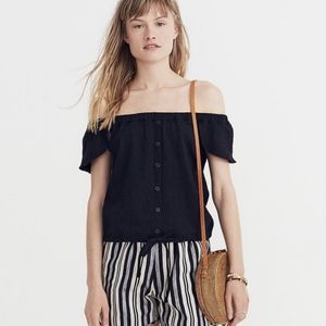 Madewell Texture & Thread Off-the-Shoulder Top (M)